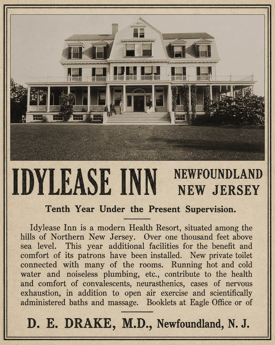 Historic Idylease Inn newspaper advertisement