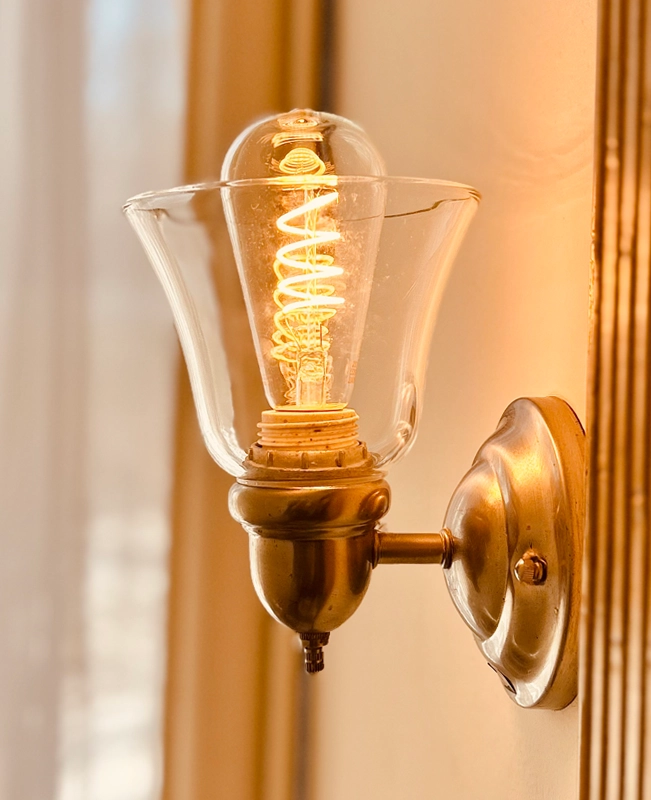 Historic light fixture at Idylease