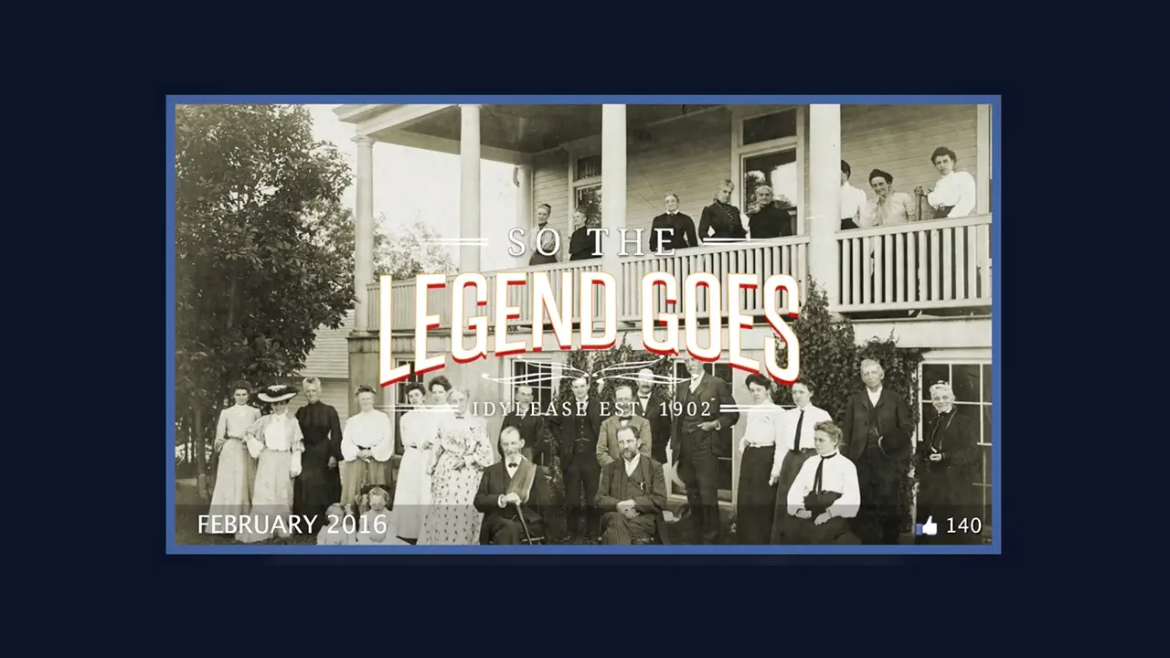 Video thumbnail for So the Legend Goes showing Dr. Edgar Day, Dr. Daniel Drake, and Idylease staff outside the veranda